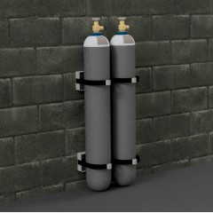 Gas Cylinder Holder TWIN PACK (Small Cylinders)